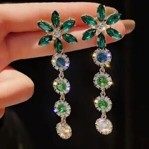 Green blue Earrings